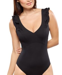 Alternative view of EMPREINTE Glam Noir vientisas maudymosi kostiumėlis